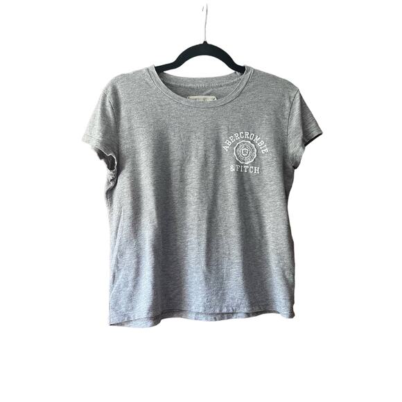 Abercrombie & Fitch Women's Crewneck Pullover T-Shirt Short Sleeves Gray Size M - Picture 2 of 7